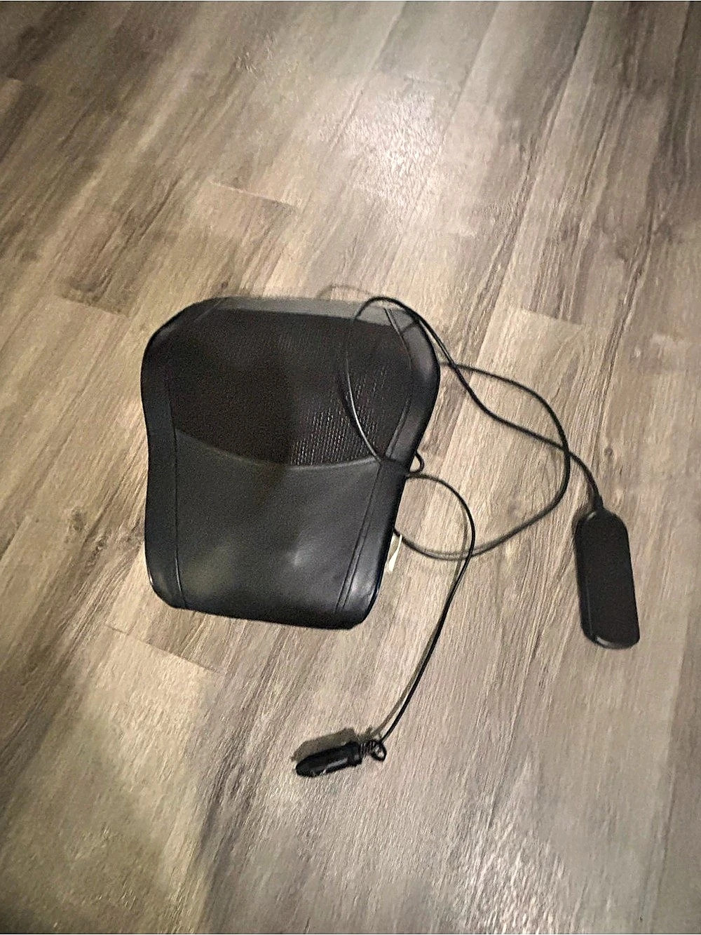 Black Vehicle Seat Cushion Pad with Wired Remote Control For Heat/Massager. Seve